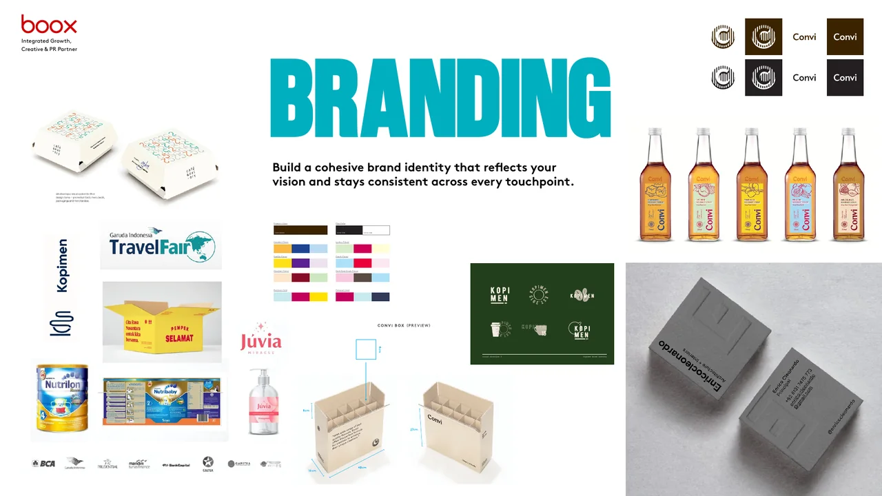 BOOX branding services and selected brand identity portfolio