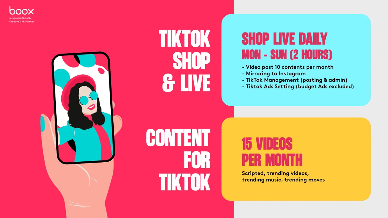 TikTok content, TikTok Shop and daily live shopping services