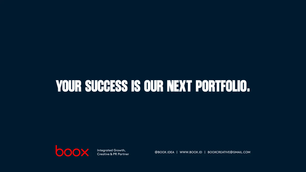 Your Success Is Our Next Portfolio - contact BOOX