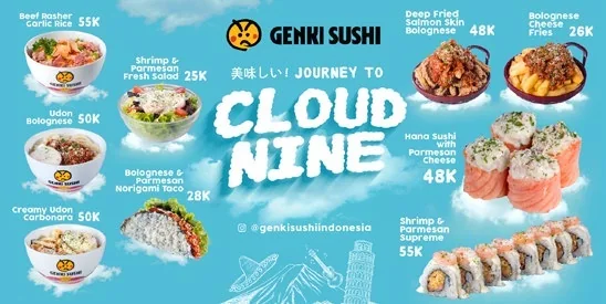 Genki Sushi Cloud Nine menu key visual