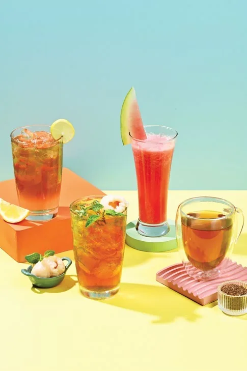 Koba drinks in a pastel colour composition