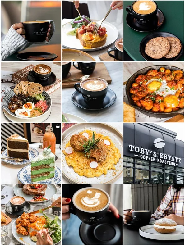 Toby's Estate Indonesia social media grid